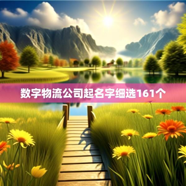 数字物流公司起名字细选161个