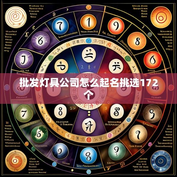 批发灯具公司怎么起名挑选172个