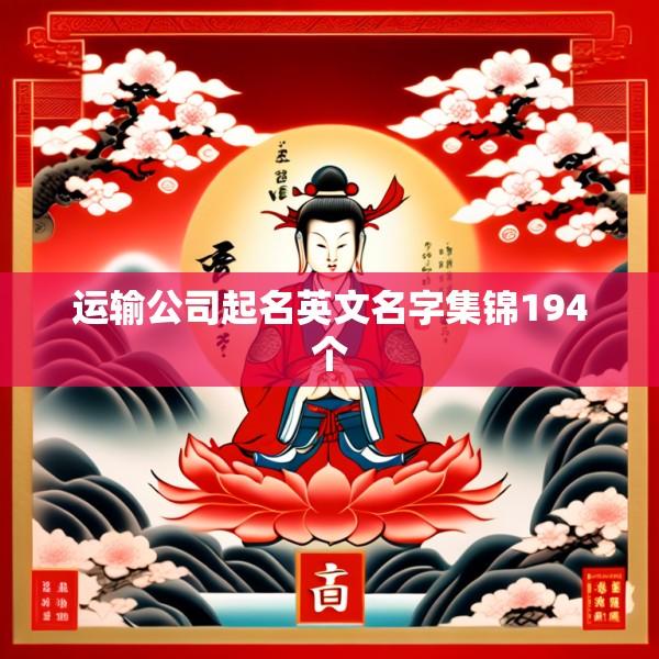 运输公司起名英文名字集锦194个