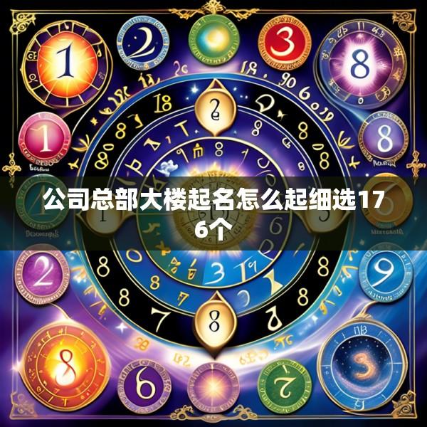 公司总部大楼起名怎么起细选176个