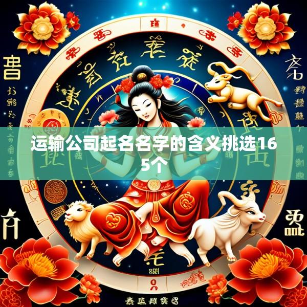 运输公司起名名字的含义挑选165个