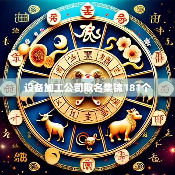 设备加工公司取名集锦181个