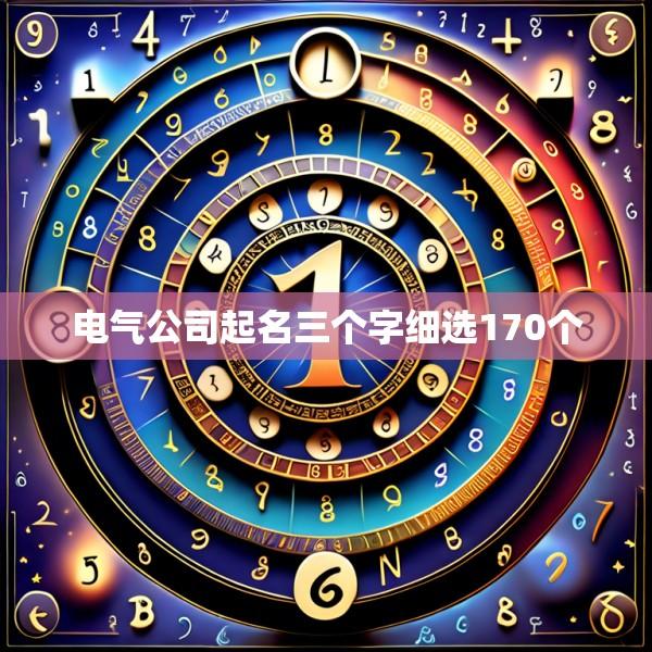 电气公司起名三个字细选170个