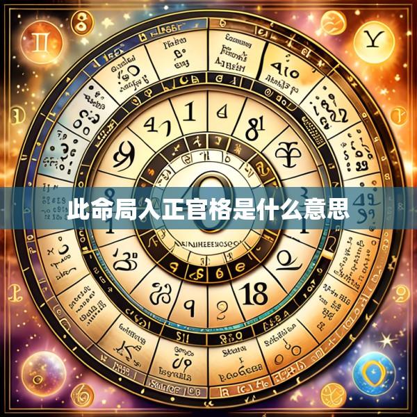 此命局入正官格是什么意思
