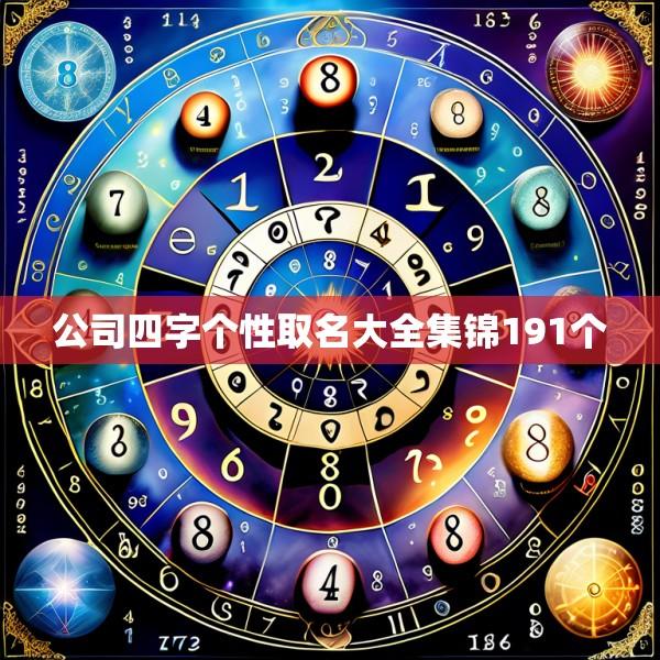 公司四字个性取名大全集锦191个