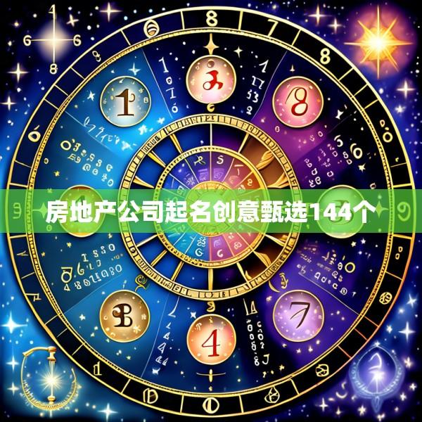 房地产公司起名创意甄选144个