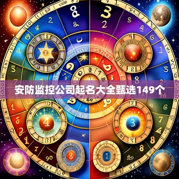 安防监控公司起名大全甄选149个