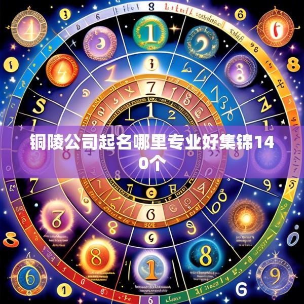 铜陵公司起名哪里专业好集锦140个