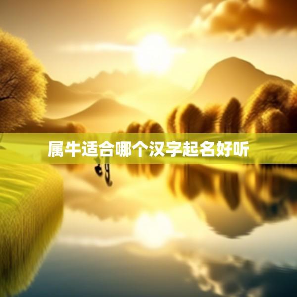属牛适合哪个汉字起名好听